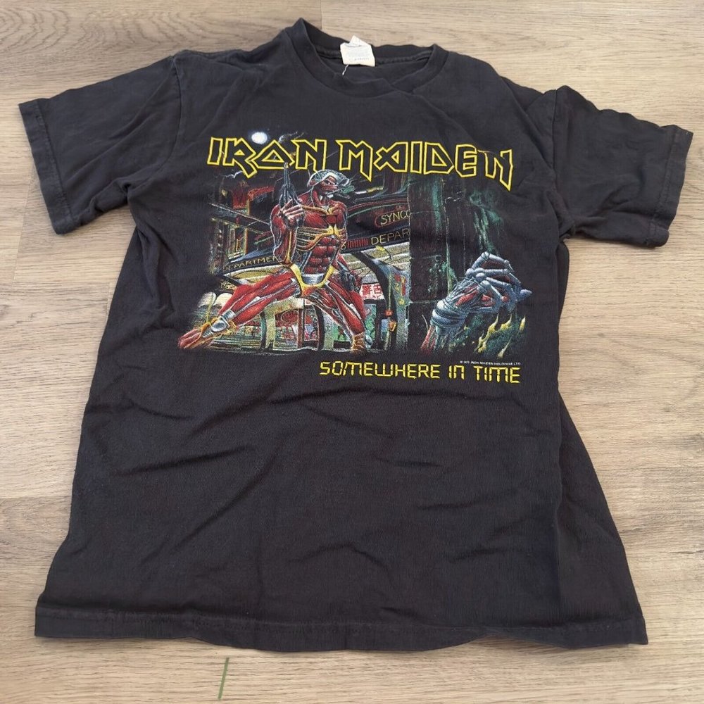 Iron Maiden Somewhere In Time Shirt 2003‎ Concert Tour Size Small S